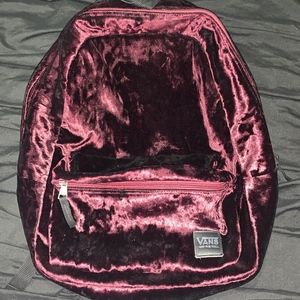 Vans Burgundy Velvet Backpack